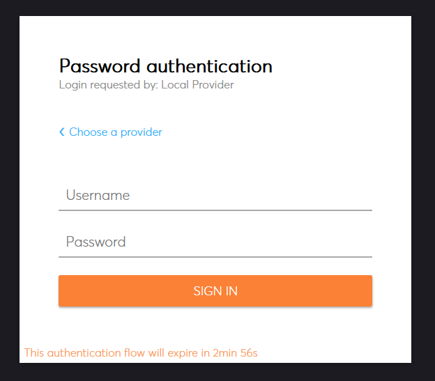 Username password